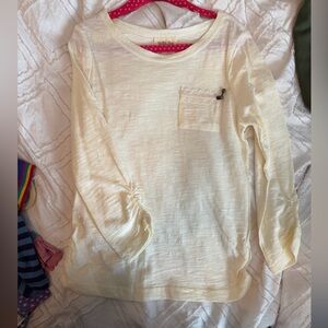 Matilda Jane Cream Long Sleeve Pocket Tee